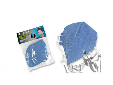 ZUBIOLA 11909099 MASCARILLAS PARA POLVO. TERMOSELLADA. DESECHABLE. BOLSA X 5 UNIDADES. COLOR AZUL.