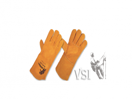 ZUBIOLA 11910099 GUANTES CARNAZA PARA SOLDAR. SENCILLO LARGO 14” (35.56CM) “KODIAK” COSIDO CON KEVLAR PARA MAYOR PROTECCIÓN CONTRA CHISPAS. PUÑO DE  "QUITA Y PON".