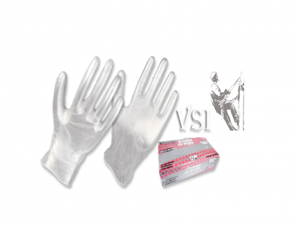 ZUBIOLA 11910301/03/06 GUANTES VINILO TRANSPARENTE, CAJA DISPENSADOR X 100 "WHITE SILK".