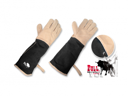 Guante Zubiola Carnaza y Lona para Soldar. Largo: 18 3/4” cosido con Kevlar. "BU