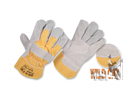 Guantes Zubiola Industriales en Carnaza y tela color amarillo - “Wild Cat”
