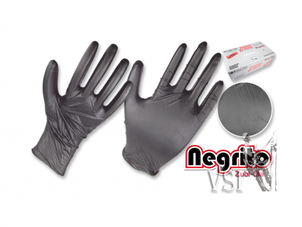 Guantes Zubiola Nitrilo Negro  Caja x 100 unidades.  “Negrito”