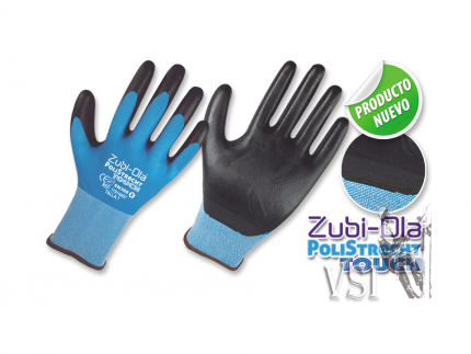 Guantes Zubiola Nylon 18 Gauge, recubiertos en Poliuretano“PoliStrecht TOUCH”