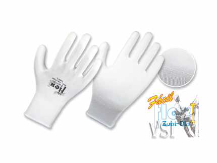Guantes Zubiola Nylon 13  Gauge, recubiertos en  Poliuretano  “Fácil Flex I”