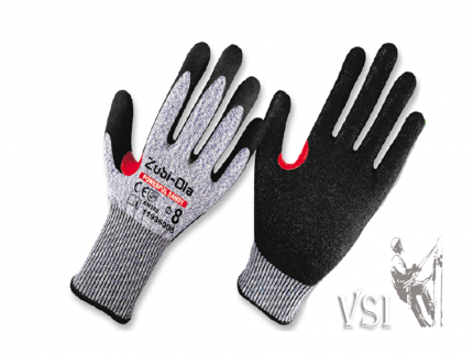 ZUBIOLA 11936008/09 GUANTES FIBRA HPPE, RECUBIERTOS EN NITRILO DIP NORMAL NIVEL 5  REFUERZO ENTRE ÍNDICE Y PULGAR “POWERFUL SANDY”.