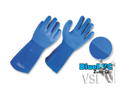 Guantes Zubiola Semicorrugados, Uso Industrial “Blue Pvc”