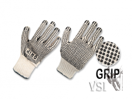 Guantes Zubiola Hilaza Algodón-Poliéster con Puntos PVC 2 Caras “Grip”