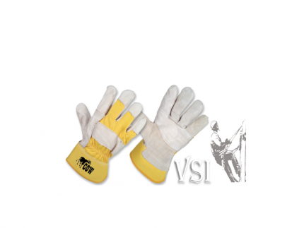 ZUBIOLA 19802304 GUANTES INDUSTRIALES EN VAQUETA. ESPECIAL Y TELA COLOR AMARILLO. "COW".