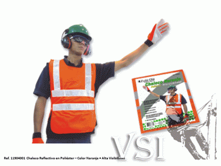 ZUBIOLA 11904001 CHALECO REFLECTIVO EN POLIÉSTER COLOR NARANJA ALTA VISIBILIDAD