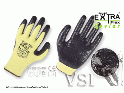 Guantes Zubiola Kevlar/Nitrilo HCT corrugado “Extraflex Kevlar”
