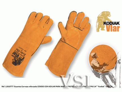 Guantes Carnaza -Soldador - Largo 16”-“KodiakVlar” 