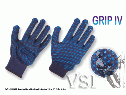Guantes Zubiola Fibra Sintética con Puntos PVC 2 Caras  “Grip IV”