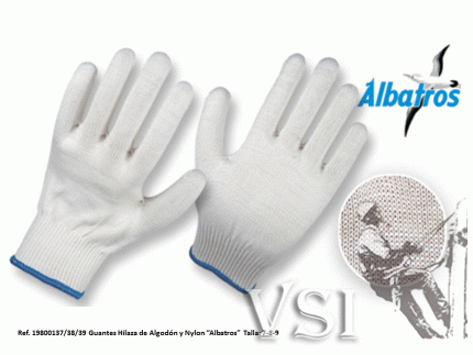 Guantes Zubiola Hilaza de Algodón y Nylon Multiusos  Ambidiestro  “Albatros”