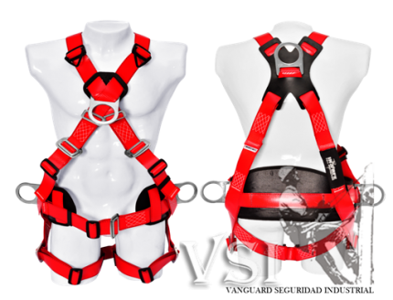 INSAFE IN 8004-1PSE ARNÉS 4 ARGOLLAS EN POLIURETANO CON HERRAJE EN ACERO INOXIDABLE Y SOPORTE LUMBAR