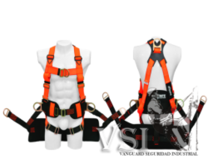 INSAFE IN 8005-15 ARNÉS 4 ARGOLLAS EN H CON SOPORTE LUMBAR Y SILLA DE SUSPENSIÓN