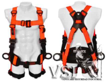 INSAFE IN 8009-1H ARNÉS 5 ARGOLLAS EN H DIELÉCTRICO CON SOPORTE LUMBAR