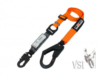 INSAFE IN 80201RD ESLINGA SENCILLA CON ABSORBEDOR REGULABLE Y GANCHOS DIELECTRICOS MIXTOS