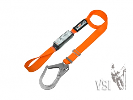 INSAFE IN 802021R  ESLINGA SENCILLA CON ABSORBEDOR REGULABLE DE ARGOLLA EN REATA Y GANCHO 2 ¼