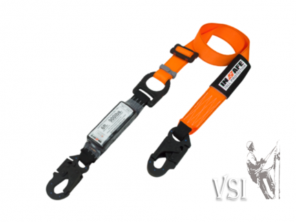 INSAFE IN 8020RD ESLINGA SENCILLA CON ABSORBEDOR REGULABLE Y GANCHOS DIELECTRICOS