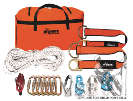 INSAFE IN 8200KR KIT DE RESCATE INDUSTRIAL PARA TRABAJO VERTICAL Y PARA ESPACIOS CONFINADOS
