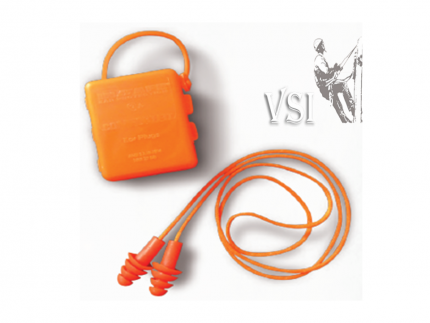 INSAFE IN 9092 EAR PLUGS PROTECTOR AUDITIVO TIPO TAPON EN SILICONA. REUTILIZABLE DE 4 MEMBRANAS CON CORDON Y ESTUCHE NRR 27 DB 