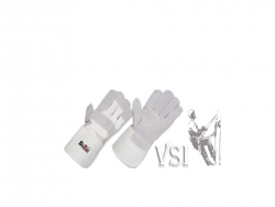 ZUBIOLA 11910835 GUANTES INDUSTRIALES EN CUERO Y TELA COLOR CRUDO, COSIDOS CON KEVLAR "BIGJAKE”