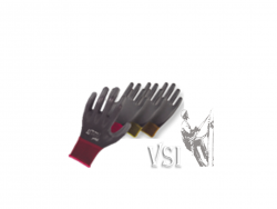 ZUBIOLA 11918007/08/09 GUANTES NYLON CALIBRE 13  POLIURETANO. COLOR NEGRO  “FÁCIL FLEX IV”.