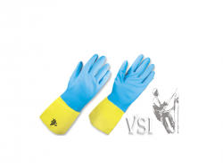 ZUBIOLA 11952008/09 GUANTES DE NEOPRENO. COLOR AMARILLO Y AZUL. PARA EL HOGAR Y LA INDUSTRIA  "BLUE GRIP"