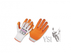 ZUBIOLA 11959007 GUANTES POLYCOTTON, RECUBIERTOS EN LÁTEX NARANJA  DIP NORMAL  “WORKHAND ORANGE” PUÑO TEJIDO.