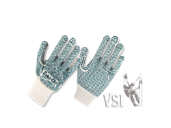 ZUBIOLA 19800113 GUANTES HILAZA ALGODÓN-POLIÉSTER CON PUNTOS PVC -2 CARAS  “CHIP II”.