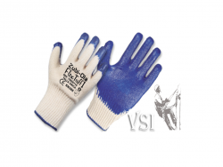 ZUBIOLA 19800116 GUANTES HILAZA RECUBIERTOS EN LÁTEX AZUL "FLEXTUFF I". PUÑO TEJIDO
