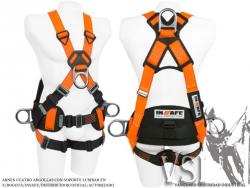 INSAFE IN 8004-1 ARNÉS 4 ARGOLLAS CON SOPORTE LUMBAR